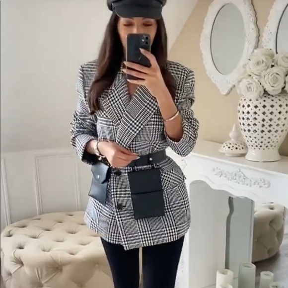 Last🔥Zara oversized houndstooth blazer B favorite - Picture 12 of 12